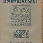 Cover Page - for the periodical Magyar Iparművészet (Hungarian Applied Art) 1909/4.