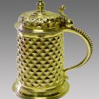 Tankard with cover - with diamond-faceted decoration