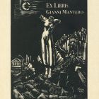 Ex-libris (bookplate) - Gianni Mantero (print by the artist: Hispania)