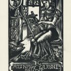 Ex-libris (bookplate) - The book of wife of Lajos Áts Nagy