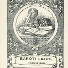 Ex-libris (bookplate) - From the books of Lajos Baróti