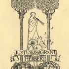 Ex-libris (bookplate) - Justus Grant Herbert