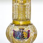 Bottle with stopper and cup - with the coat of arms of the Pejacsevich family