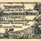 Occasional graphics - Invitation to the presentation of the dowry of Margit Haggenmacher