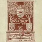 Ex-libris (bookplate) - It belongs to the Library of Transylvanian National Museum