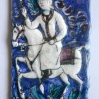 Tile - With figure of a horseman holding a lance