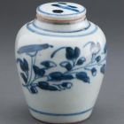 Vase with lid - With stylized floral decoration