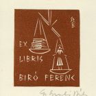 Ex-libris (bookplate) - Ferenc Biró