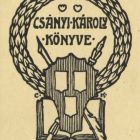 Ex-libris (bookplate) - The book of Károly Csányi (ipse)