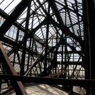 Architectural photograph - glass roof framework of the exhibition hall, Musem of Applied Arts