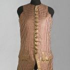 Waistcoat - with red-white square pattern