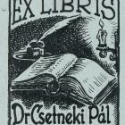 Ex-libris (bookplate) - Book of Dr. Pál Csetneki