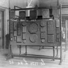 Exhibition photograph - gingerbread moulds in the 'Hungarian Room' of the permament exhibition of Museum of Applied Arts