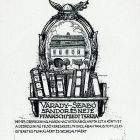 Ex-libris (bookplate) - Sándor Várady-Szabó dn his wife, Terézia Pfannschmiedt