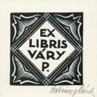 Ex-libris (bookplate) - P. Váry (Péter Váry)