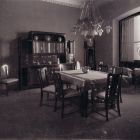 Exhibition photograph - dininig room furniture worked by Imre Mahunka, Christmas Exhibition of The Association of Applied Arts 1902