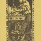 Ex-libris (bookplate) - From the bookshelf of Dr. János Piroska