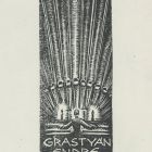 Ex-libris (bookplate) - Music sheet of Endre Grastyán