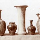 Exhibition photograph - porcelain vases from Herend, Christmas Exhibition of the Association of Applied Arts 1901