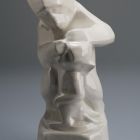 Statuette (Animal Figurine) - Monkey picking fleas from its baby