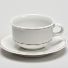 Teacup and saucer (part of a set) - Multifunctional tableware set (prototype with pattern)