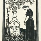 Ex-libris (bookplate) - The wife of Tibor Pinterits - In memoriam Tibor Pinterits