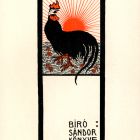 Ex-libris (bookplate) - Book of Sándor Bíró