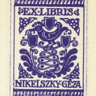 Ex-libris (bookplate) - Géza Nikelszky (ipse)