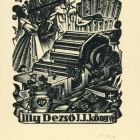 Ex-libris (bookplate) - Book of Dezső Illy J. J.