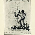 Ex-libris (bookplate) - The wife of László Lenkey