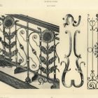Design sheet - design for ironwork stair and gate railing and other wrought iron decorations