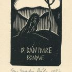 Ex-libris (bookplate) - Book of Dr. Imre Bán