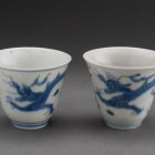 Rice wine cup - With dragon chasing a flaming pearl (from the cargo of the Hatcher shipwreck)