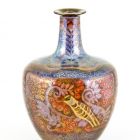 Small vase - With bird pecking berries