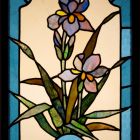 Stained glass window - With iris motifs