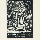 Ex-libris (bookplate) - The book of Sándor Koncz
