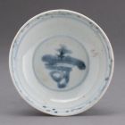 Small plate - With longevity character in the well (from an unidentified shipwreck cargo)