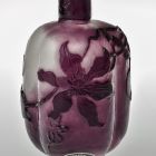 Fluted flask - With clematis decoration