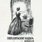 Ex-libris (bookplate) - Book of Lujza Hellsinger
