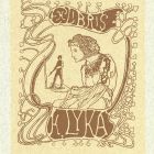 Ex-libris (bookplate) - K. Lyka (Károly)