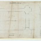 Plan - ground pland and cross section of the corridor in the basement near the main staircase, Museum of Applied Arts