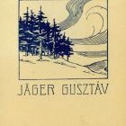 Ex-libris (bookplate) - Gusztáv Jäger