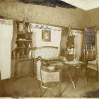 Exhibition photograph - salon furniture designed by Frigyes Spiegel, Christmas Exhibition of The Association of Applied Arts 1899