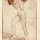 Ex-libris (bookplate) - Dr. Lajos Domokos