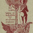 Ex-libris (bookplate) - Lajos Vág H.