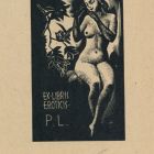 Ex-libris (bookplate) - eroticis P. L.