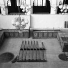 Photograph - painted gallery from the Calvinist church of Mezőcsát in the hall of the Museum of Applied Arts, before transferred to the Museum of Ethnography