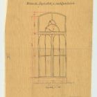 Plan - the ground floor corridor window of the courtyard façade of the Museum of Applied Arts at the corners