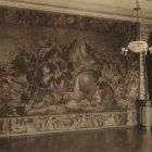 Interior photograph - tapestry room in the Erdődy Castle of Galgóc with the tapestry the death of Decius Mus