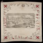 Commemorative kerchief - depicting the view of the  Crystal Palace in London